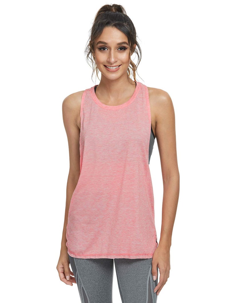 Cosy Pyro Workout Tank Tops for Women Lightweight Running Tanks Basic Gym Tops Sleeveless Athletic Yoga Shirts-4 Pack Black/Light Gray/White/Pink S - Image 2